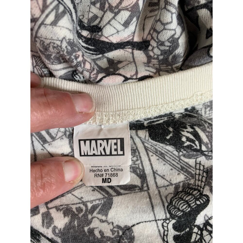 Marvel Reversible Pullover Comic Strip Design Crew Neck Women's Medium - Picture 7 of 8